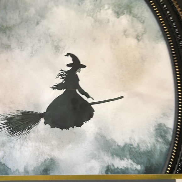 Marmont Hill Witch on Broom Framed Art HALLOWEEN Decor Black Gold 11x14 - Picture 4 of 9